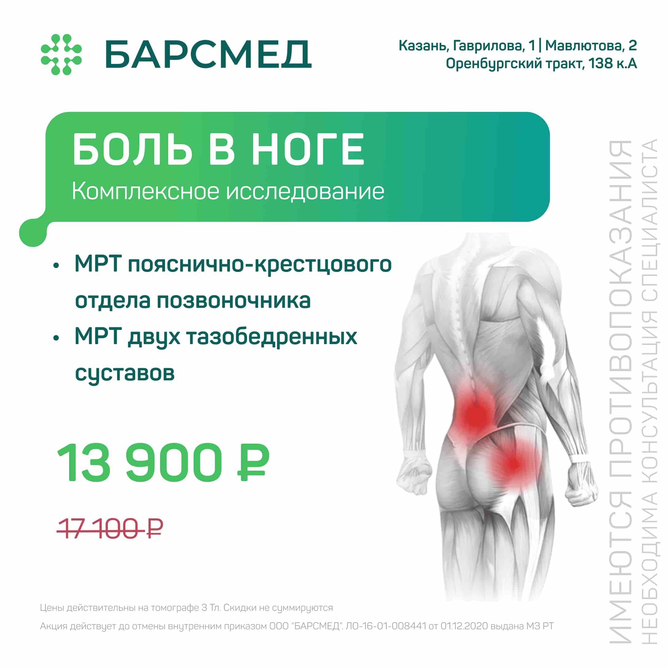 Боль в ноге: комплексное МРТ‑исследование