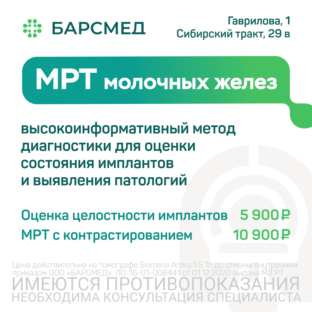 Акция: МРТ молочных желез