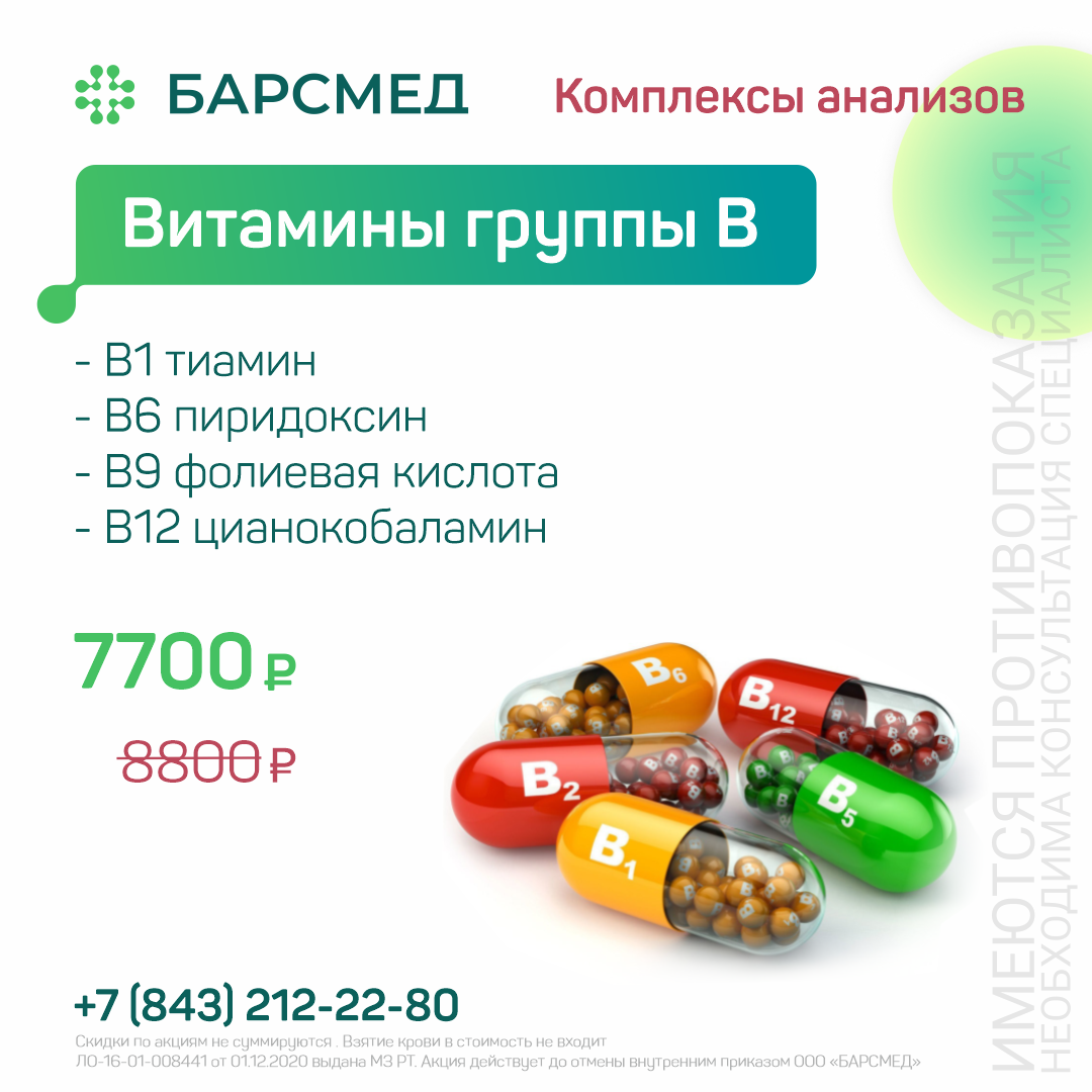 Анализы витаминов группы B