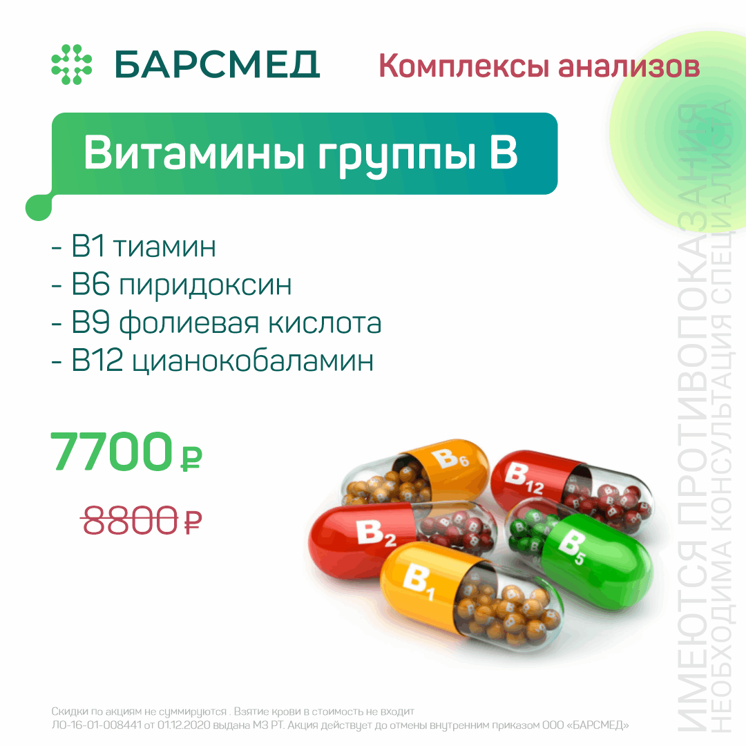 Анализы витаминов группы B