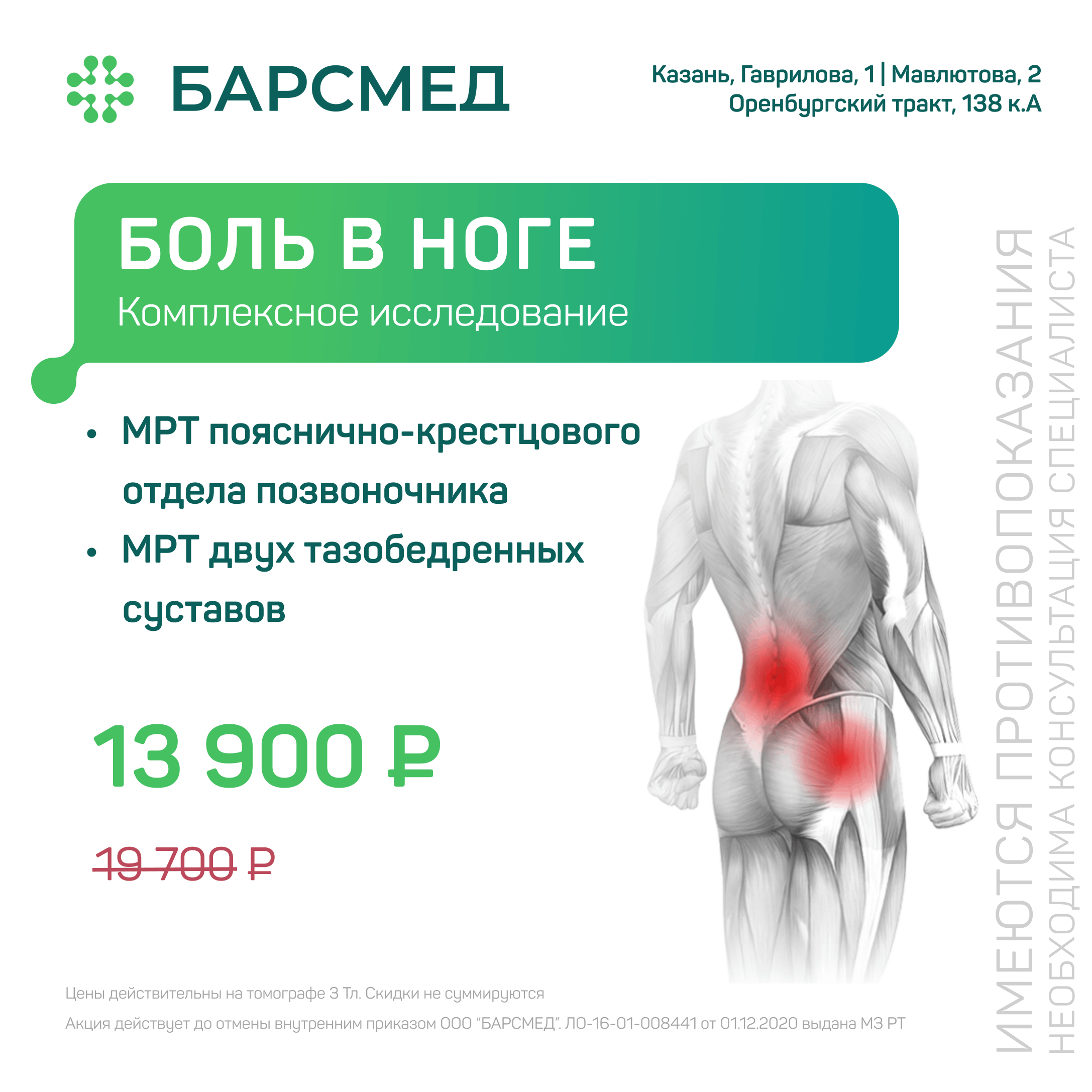 Боль в ноге: комплексное МРТ-исследование